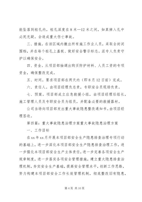重大事故隐患治理方案[推荐5篇].docx