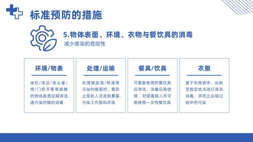 蓝色简约商务医务人员职业暴露院感安全培训课件PPT模板