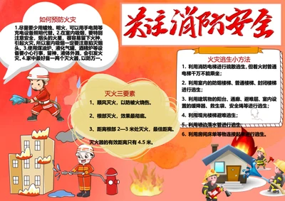 关注消防安全Word小报