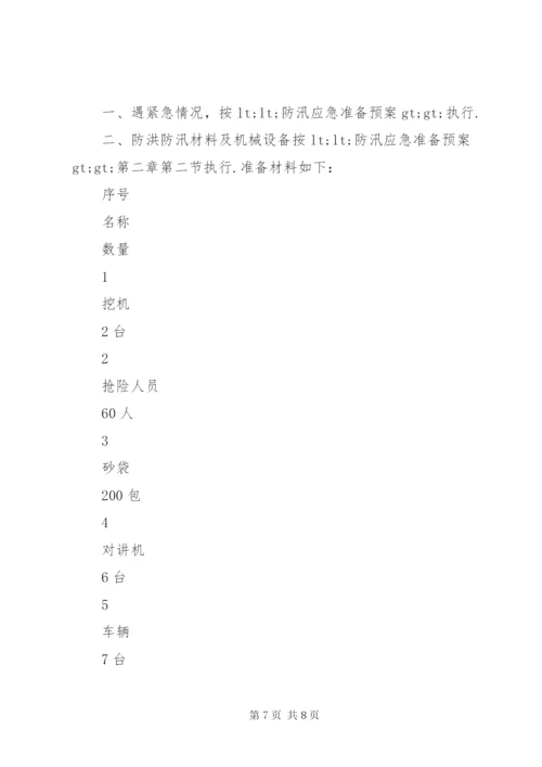 在建工程度汛方案渡讯方案.docx