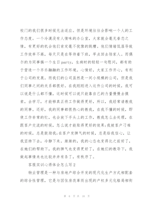 客服实训心得体会怎么写5篇.docx