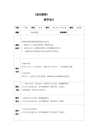 22礼记二则 虽有嘉肴