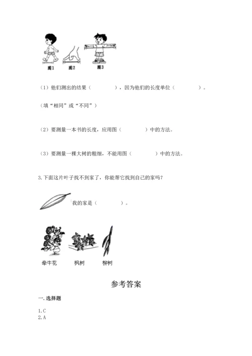 教科版一年级上册科学期末测试卷（b卷）.docx