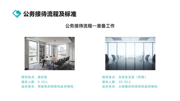 绿色商务实拍风公司接待及办会流程PPT课件