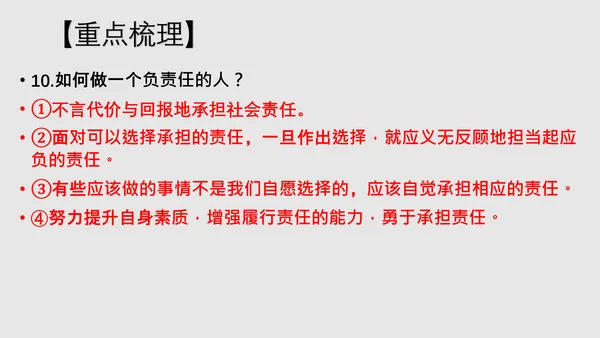 第六课责任与角色同在 综合复习精品课件(23张PPT )