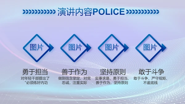 蓝色大气公安部治安管理局动态PPT
