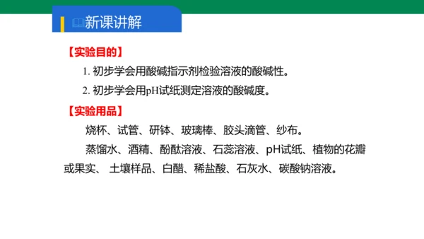 实验活动7 溶液酸碱性的检验 课件