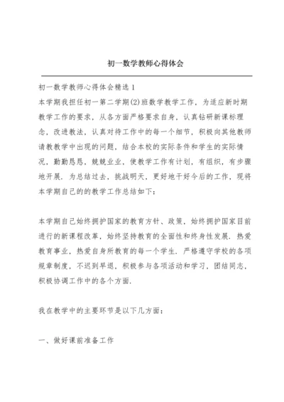 初一数学教师心得体会.docx