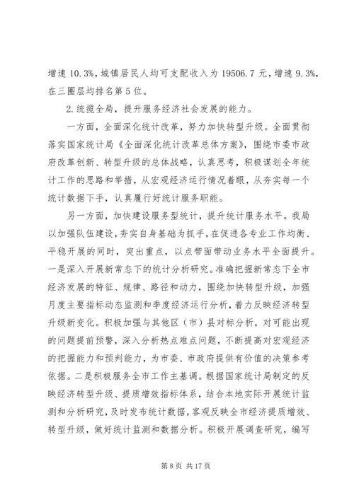 市统计局XX年度党政领导班子履行党风廉政建设主体责任情况报告.docx