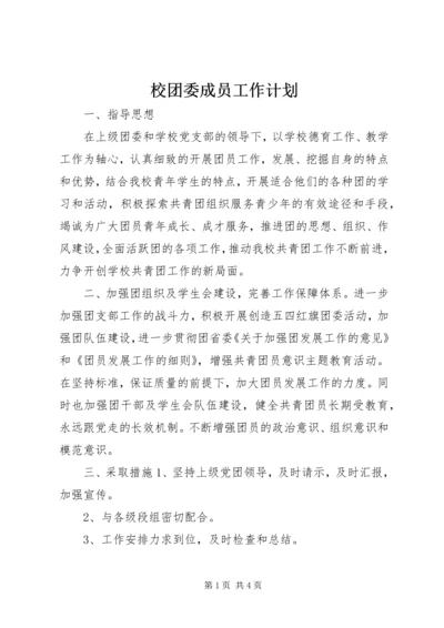 校团委成员工作计划.docx