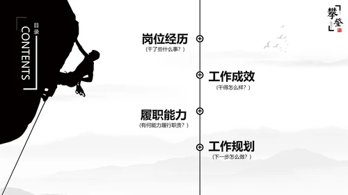 优秀简约勇攀高峰岗位竞聘演讲PPT模板