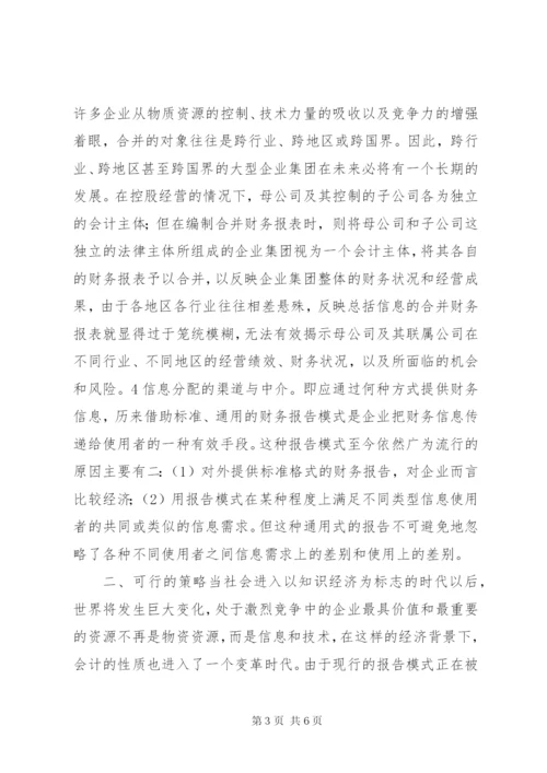 试论现行财务报告的改进 (2).docx