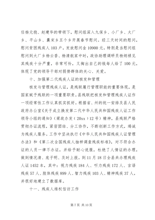 残联工作总结暨工作计划.docx