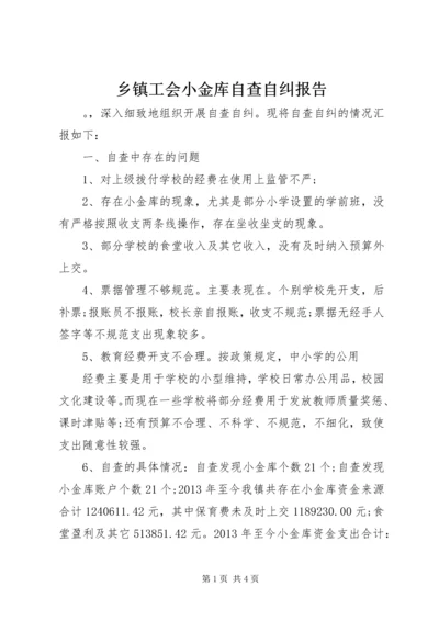 乡镇工会小金库自查自纠报告.docx