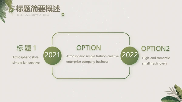 绿色清新草本美容护肤工作总结PPT