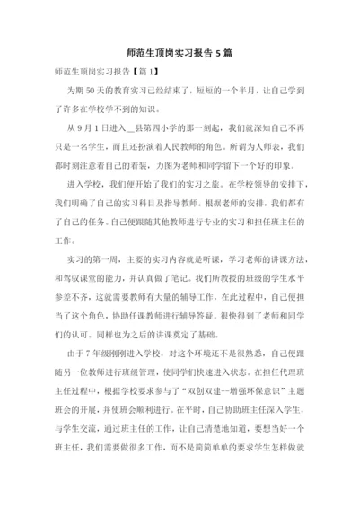 师范生顶岗实习报告5篇.docx