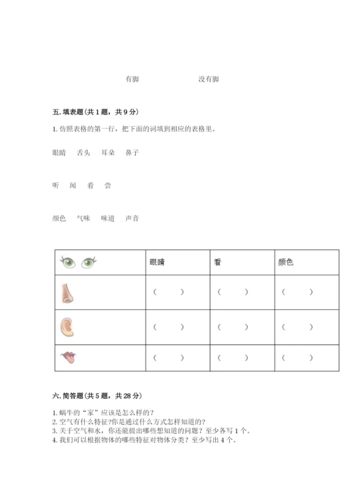 教科版小学科学一年级下册期末测试卷附参考答案（研优卷）.docx