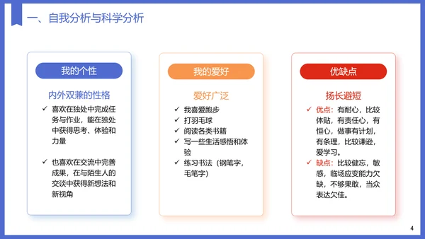 教育专业大学生职业生涯规划PPT模板