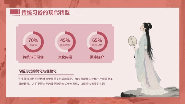 粉色中国风文献与民俗中的七夕PPT模版