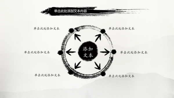 古典中国风水墨太极武术太极拳PPT模板