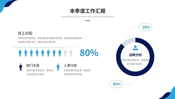 蓝色简约商务季度工作总结工作汇报工作计划ppt模板