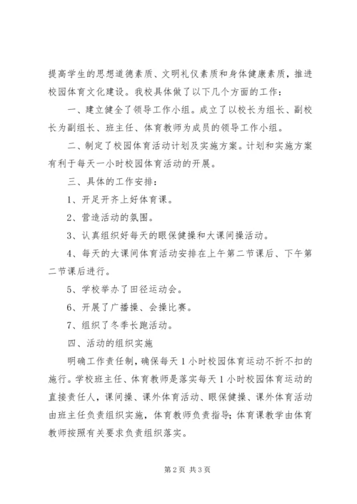 每天一小时校园体育活动汇报材料(2).docx