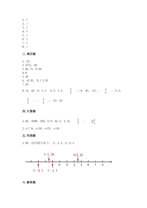 人教版六年级下册数学期末测试卷精品【典优】.docx