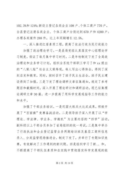 在全县工商行政管理工作会议上的报告.docx