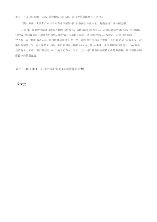 我国船艇进口规模特点分析.docx