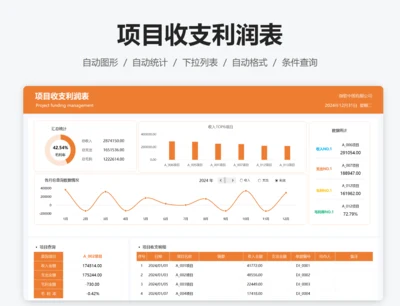 项目收支利润分析表