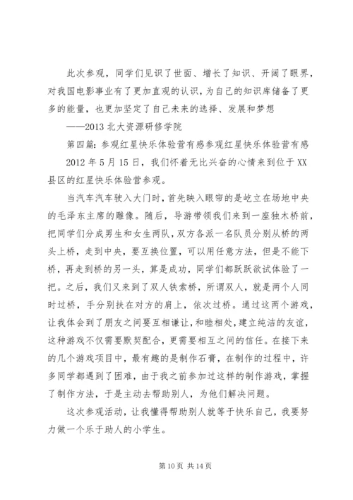 参观航天员体验营汇报材料.docx