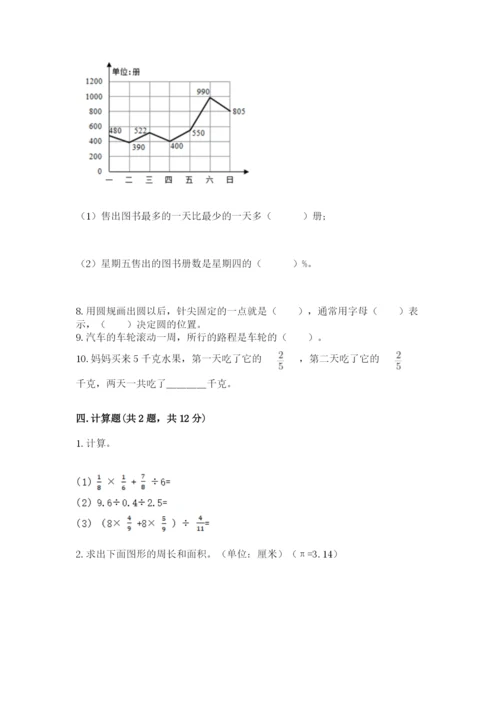 2022六年级上册数学期末考试试卷精品（典优）.docx