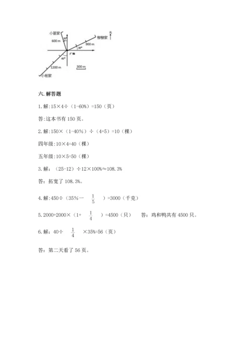 人教版六年级上册数学期末测试卷附答案（黄金题型）.docx