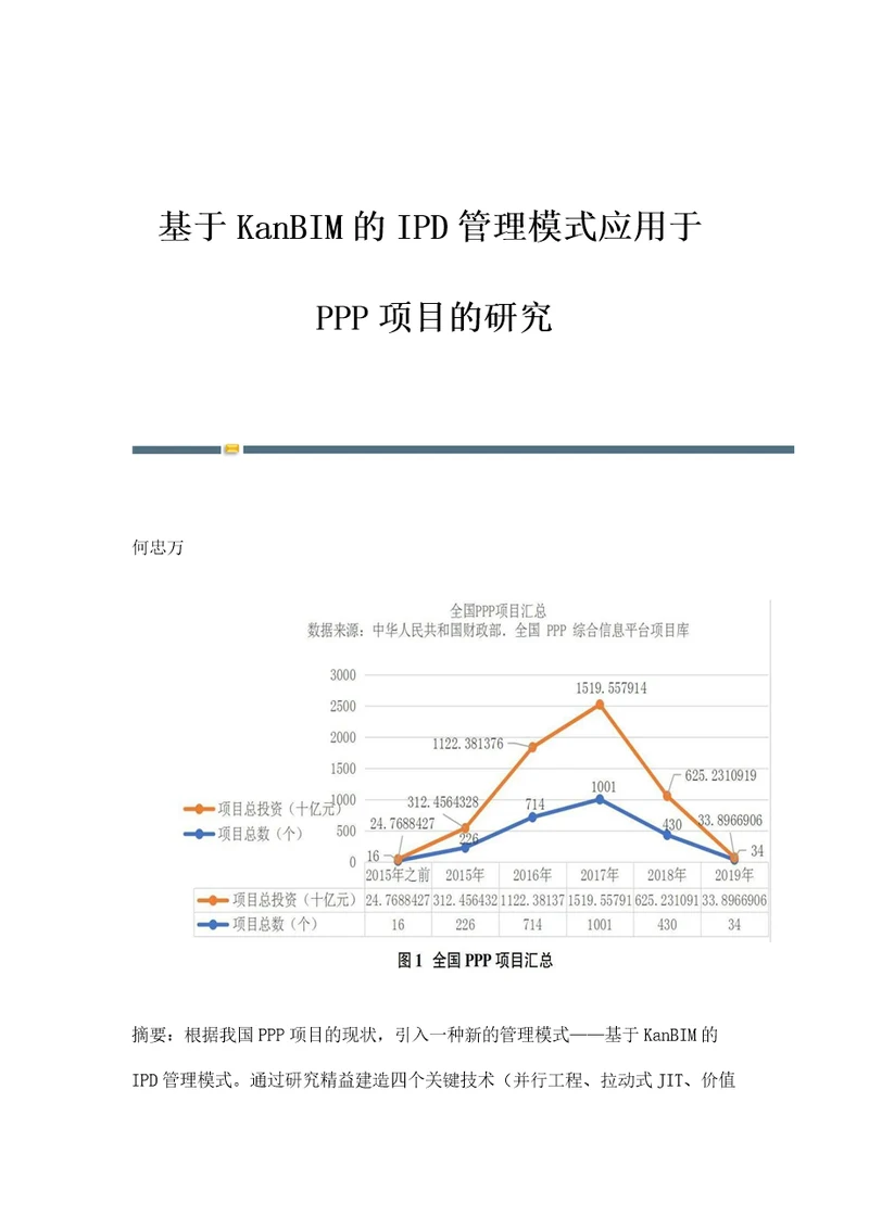 基于KanBIM的IPD管理模式应用于PPP项目的研究