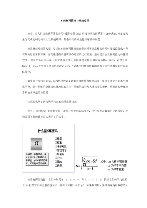 6西格玛管理与业绩度量16页