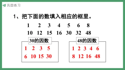 新人教版数学五年级下册2.2   因数和倍数的认识（2）课件