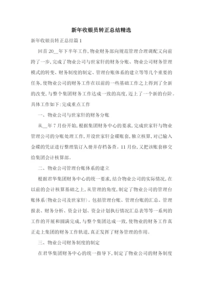 新年收银员转正总结精选.docx