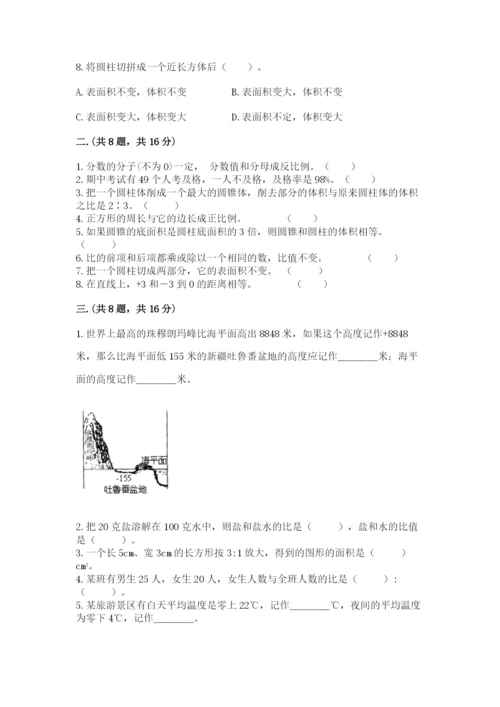 小升初数学考前检测试题（能力提升）.docx