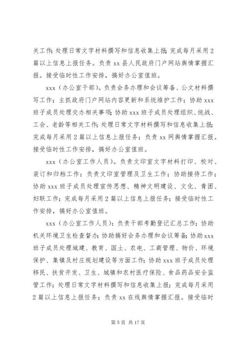 党政办公室分工.docx