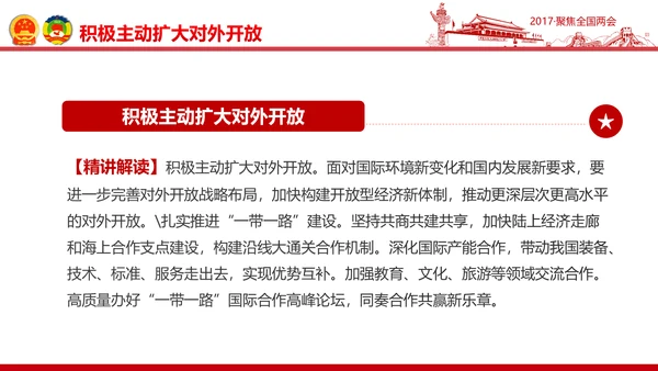 党政大气关注民生聚焦两会党课培训PPT