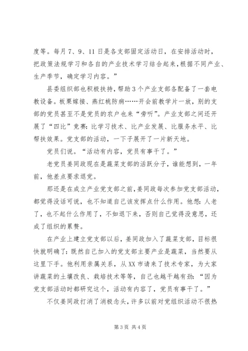 产业建支部：让党组织“活”起来.docx