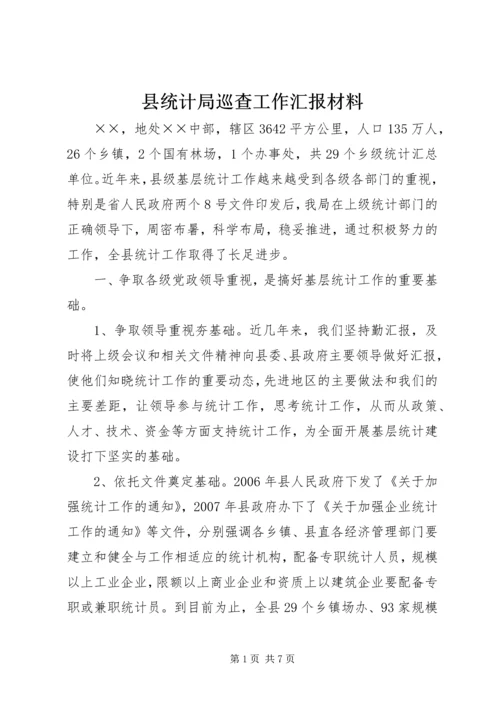 县统计局巡查工作汇报材料.docx