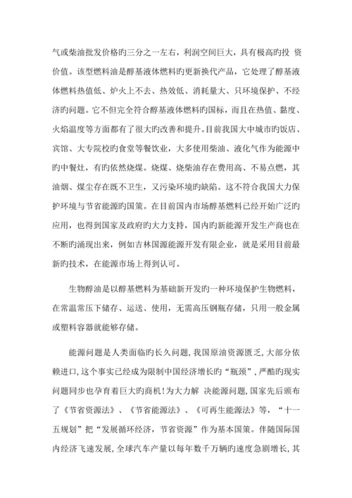 醇基燃料项目可行性研究报告.docx