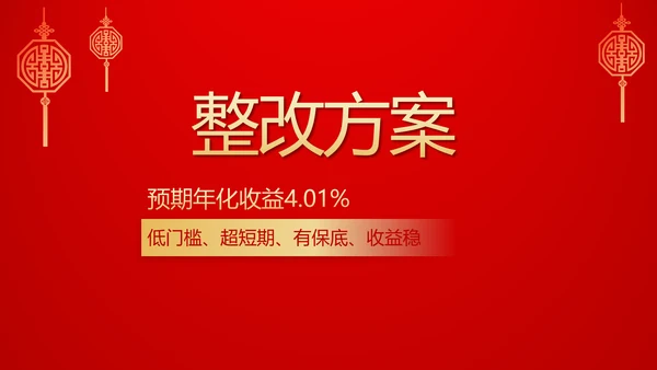 红色喜庆保险理财计划保险公司工作总结计划动态PPT模板