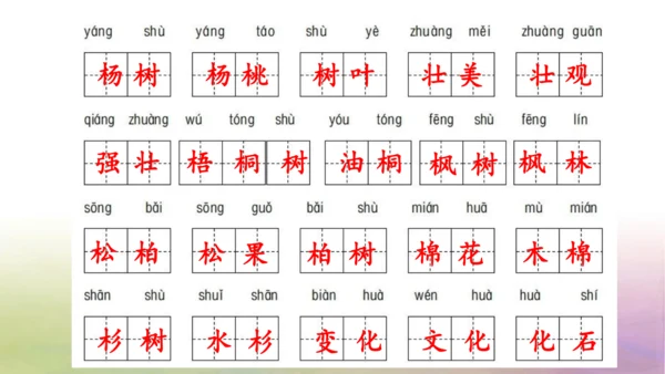 部编版二年级语文上册第二单元复习  课件