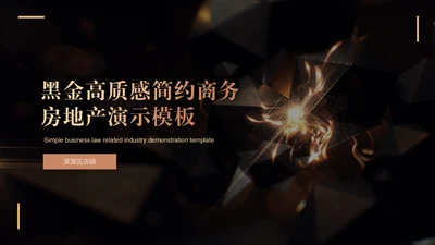 黑金简约商务房地产营销策划模板