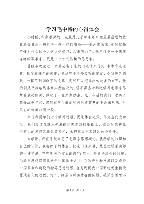 学习毛中特的心得体会.docx