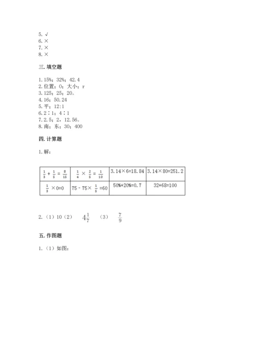 人教版小学六年级上册数学期末测试卷（中心小学）.docx