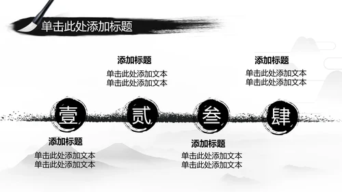 中国风国学经典古风唐诗宋词论语国学文化ppt模板