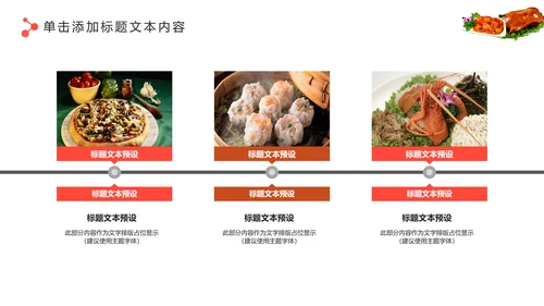 餐饮美食主题餐厅宣传美食介绍PPT模板